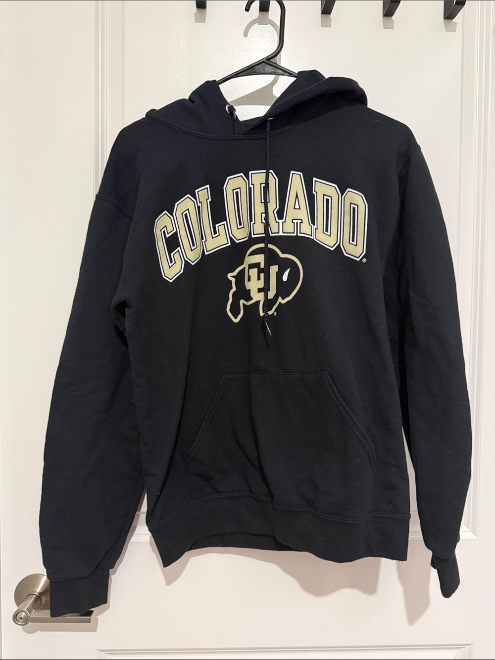 Colorado Classic Black Pullover Hoodie with Gold Logo